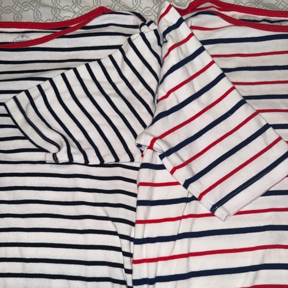 St. John's Bay Women’s striped classic Boat neck 3/4 sleeve set or 2 shirts - Picture 6 of 12